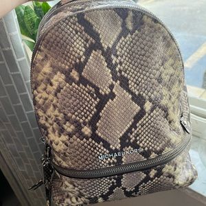 Michael Koran Snakeskin Rhea backpack used